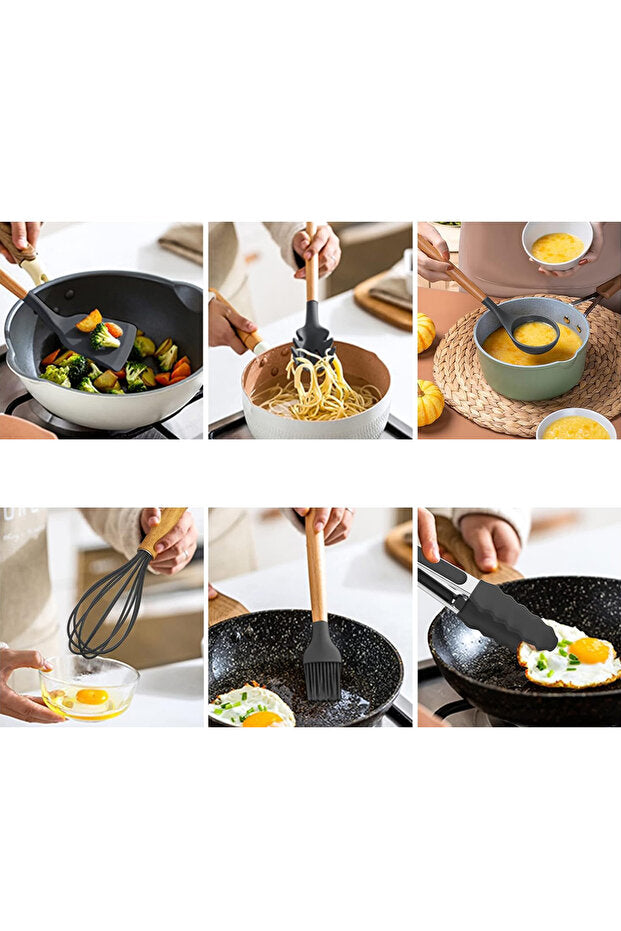 Verrazano 28 Piece Silicone Kitchen Set - Gray