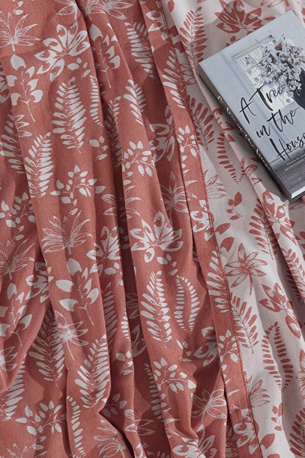 Mokka Linen Bedspread Set - Cinammon