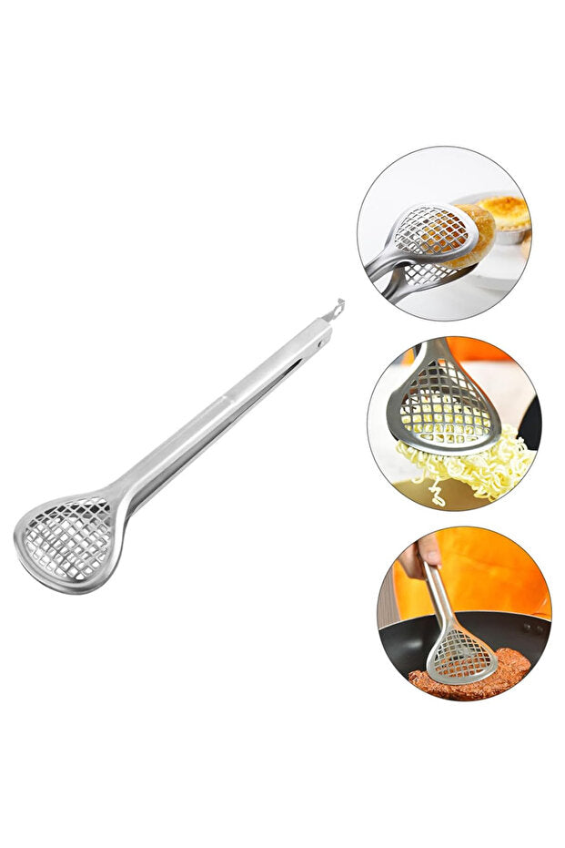 Bobo Stainless Steel Locking System Smart Strainer Tongs