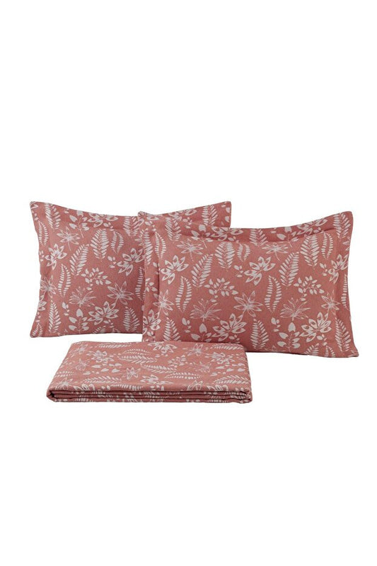 Mokka Linen Bedspread Set - Cinammon