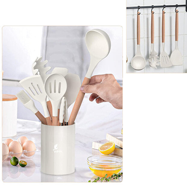 Verrazano 28 Piece Silicone Kitchen Set - Vanilla