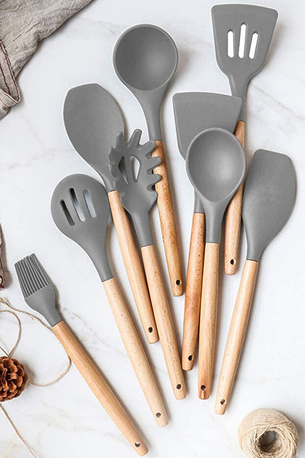 Verrazano 28 Piece Silicone Kitchen Set - Gray