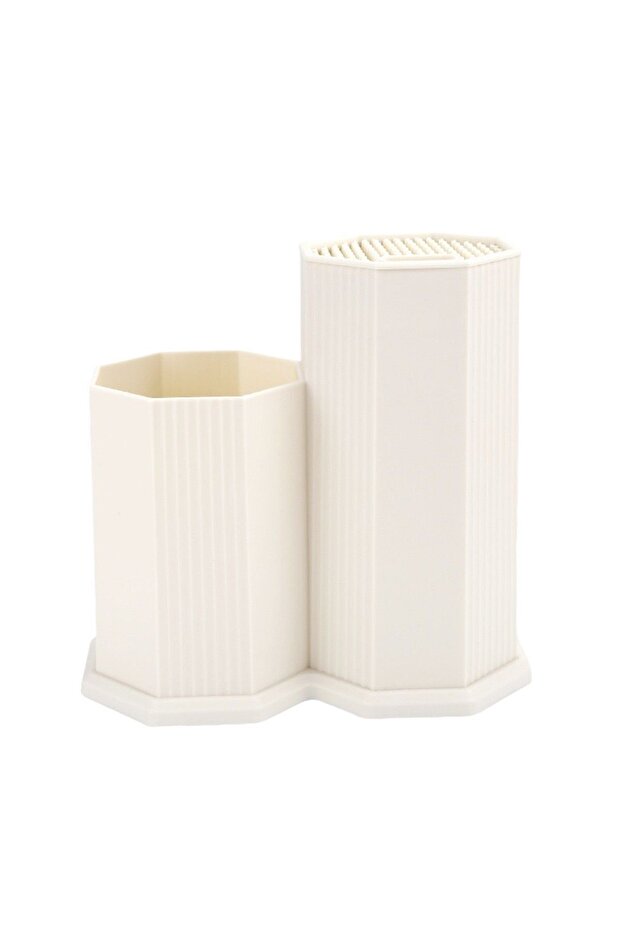 Legolas 18 Piece Heat-Resistant Silicone Non-Stick Serving Set with Stand, White