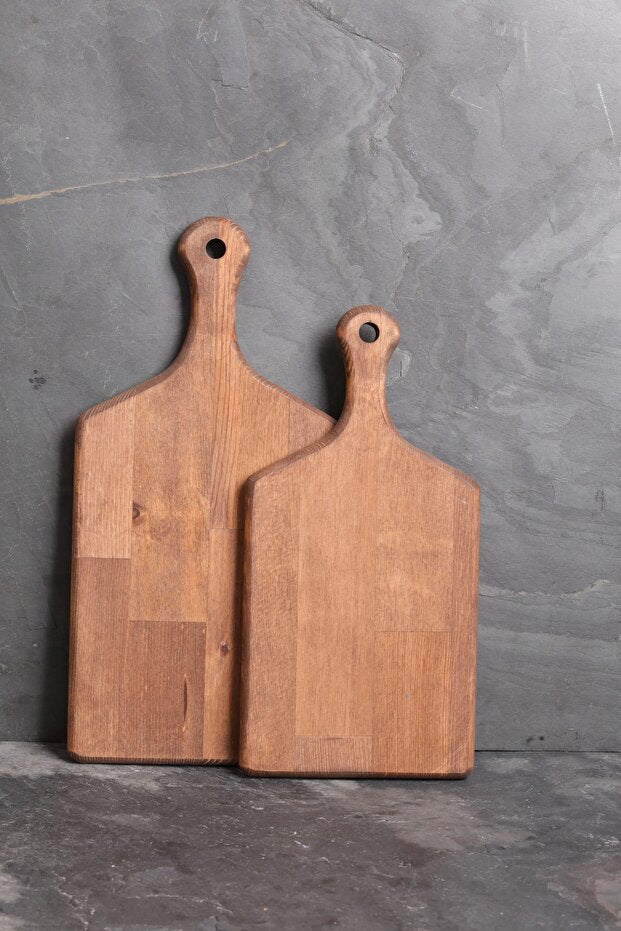 Natural Wood Cutting and Serving Board 2 Pieces