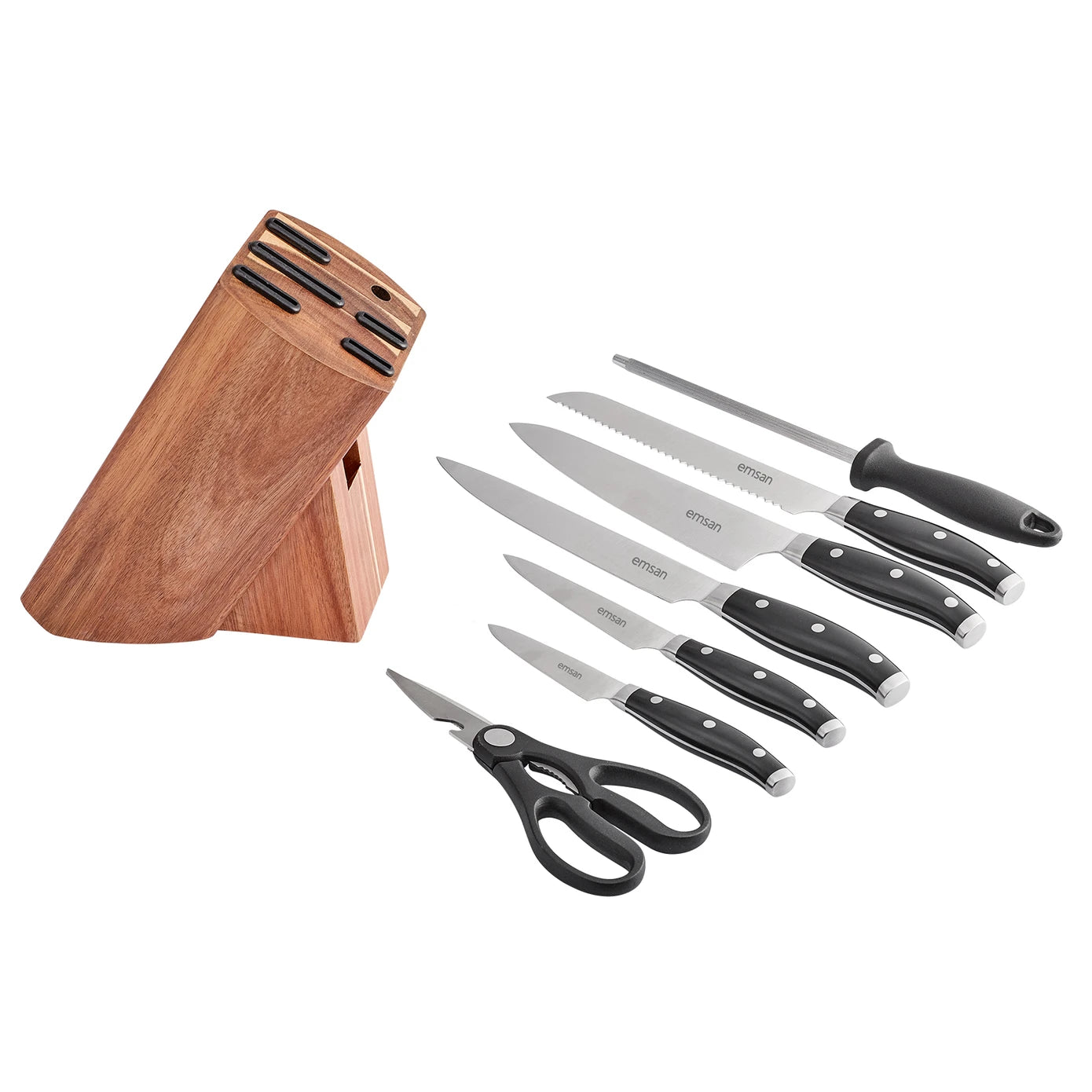 Emsan Natural 8 Piece Knife Set