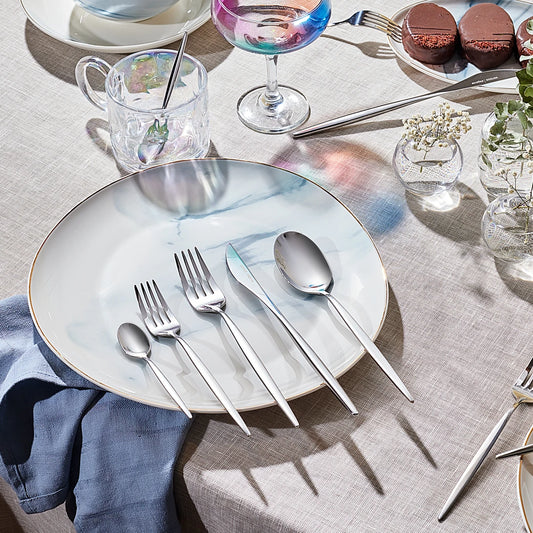 Lisbon Platinum 12 Person 60 Piece Cutlery Set