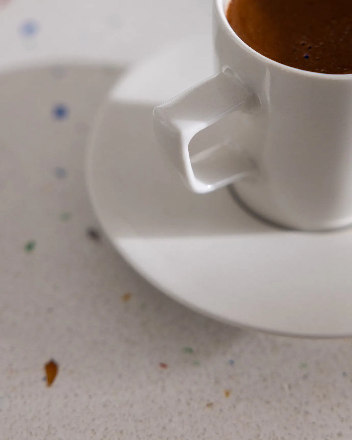 Rain Porcelain Coffee Cup 6 Person Set – White