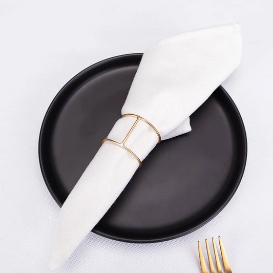 3D Geometry 4 Piece Napkin Ring