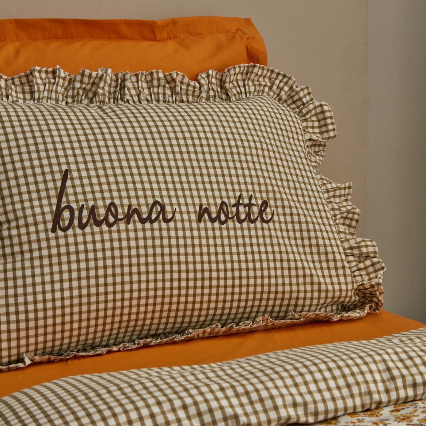 Buona Notte 100% Cotton Single Fitted Duvet Cover Set