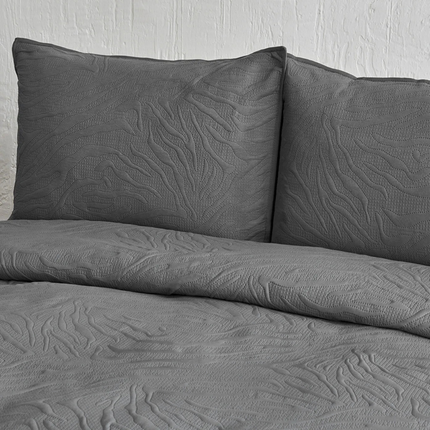 Sonnia Double Bedspread Set - Anthracite