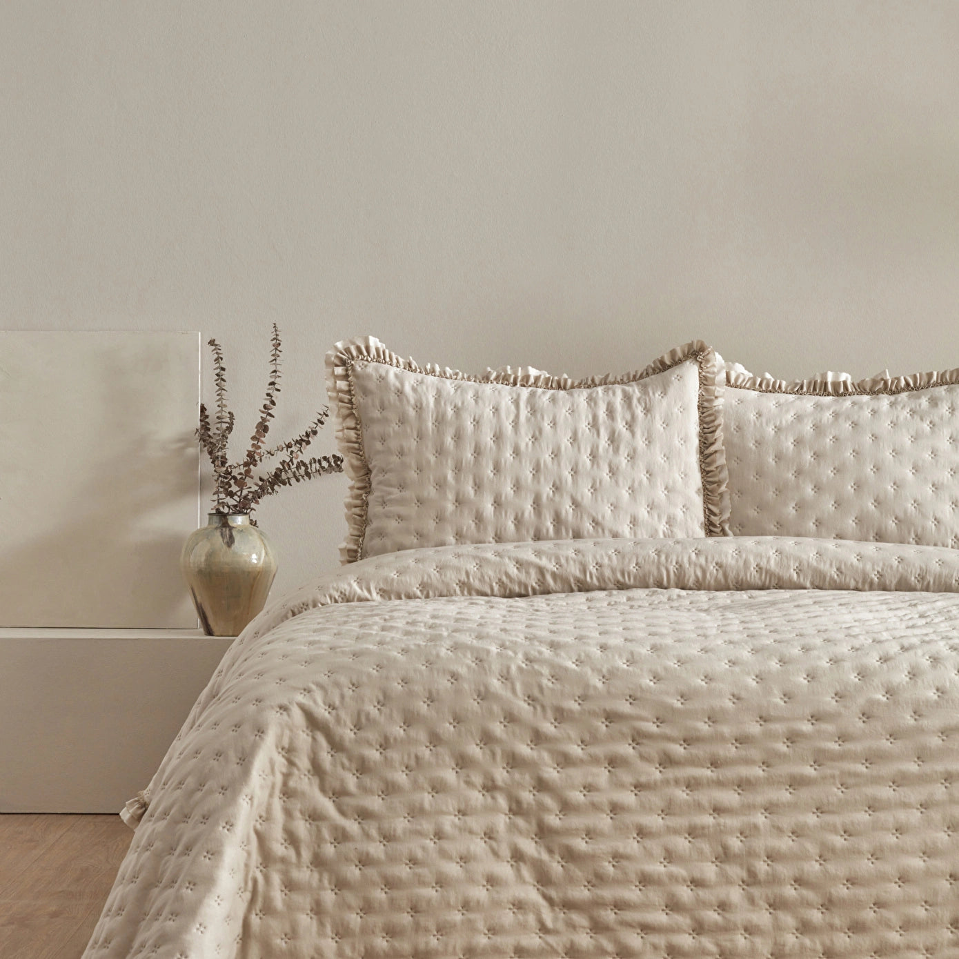 Viona Bedspread Set, Beige