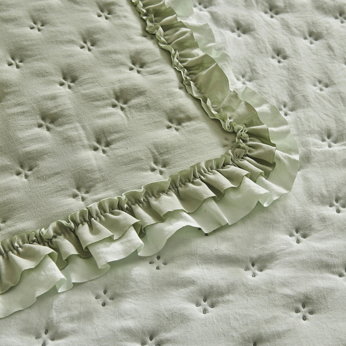 Viona Bedspread Set, Sage