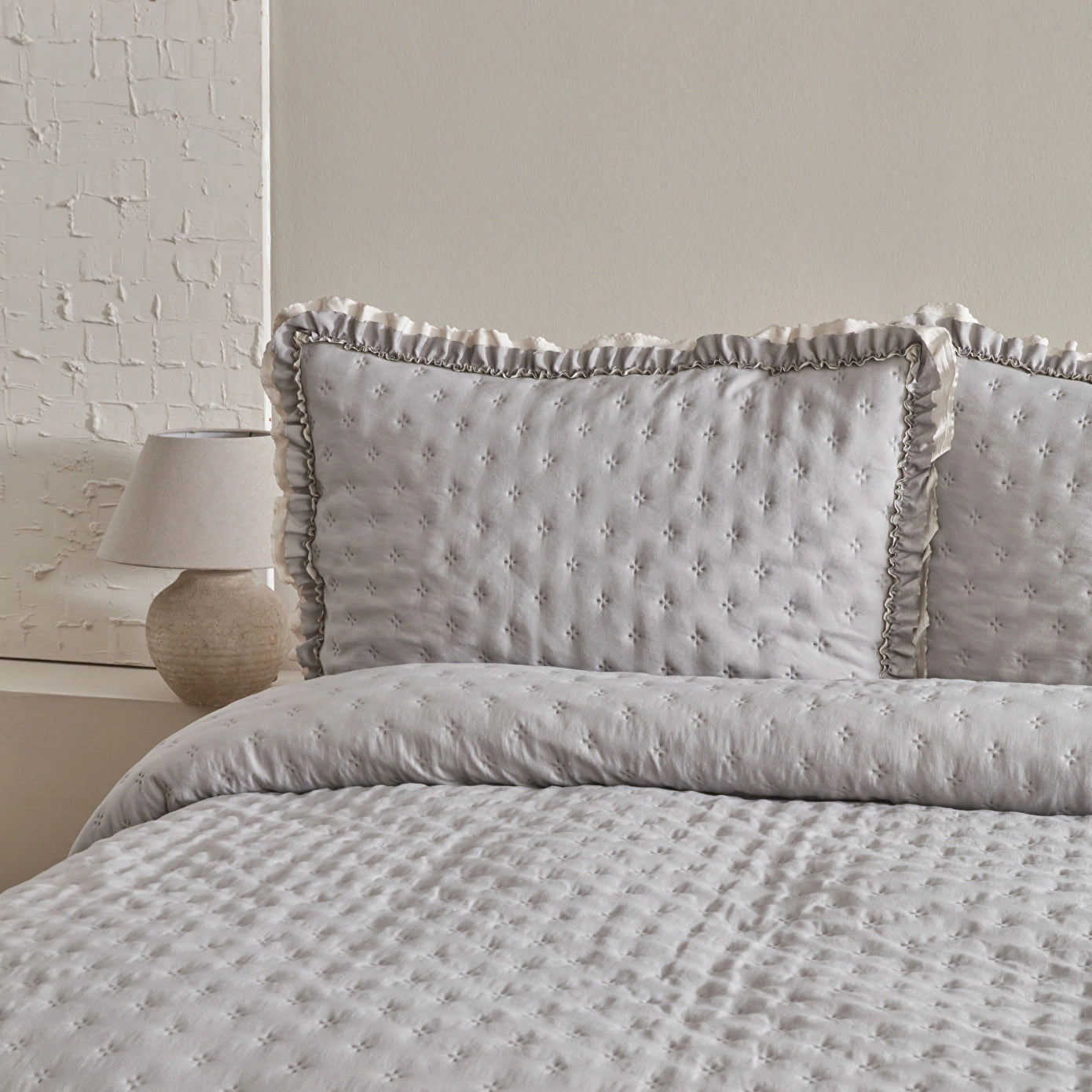 Viona Bedspread Set, Gray