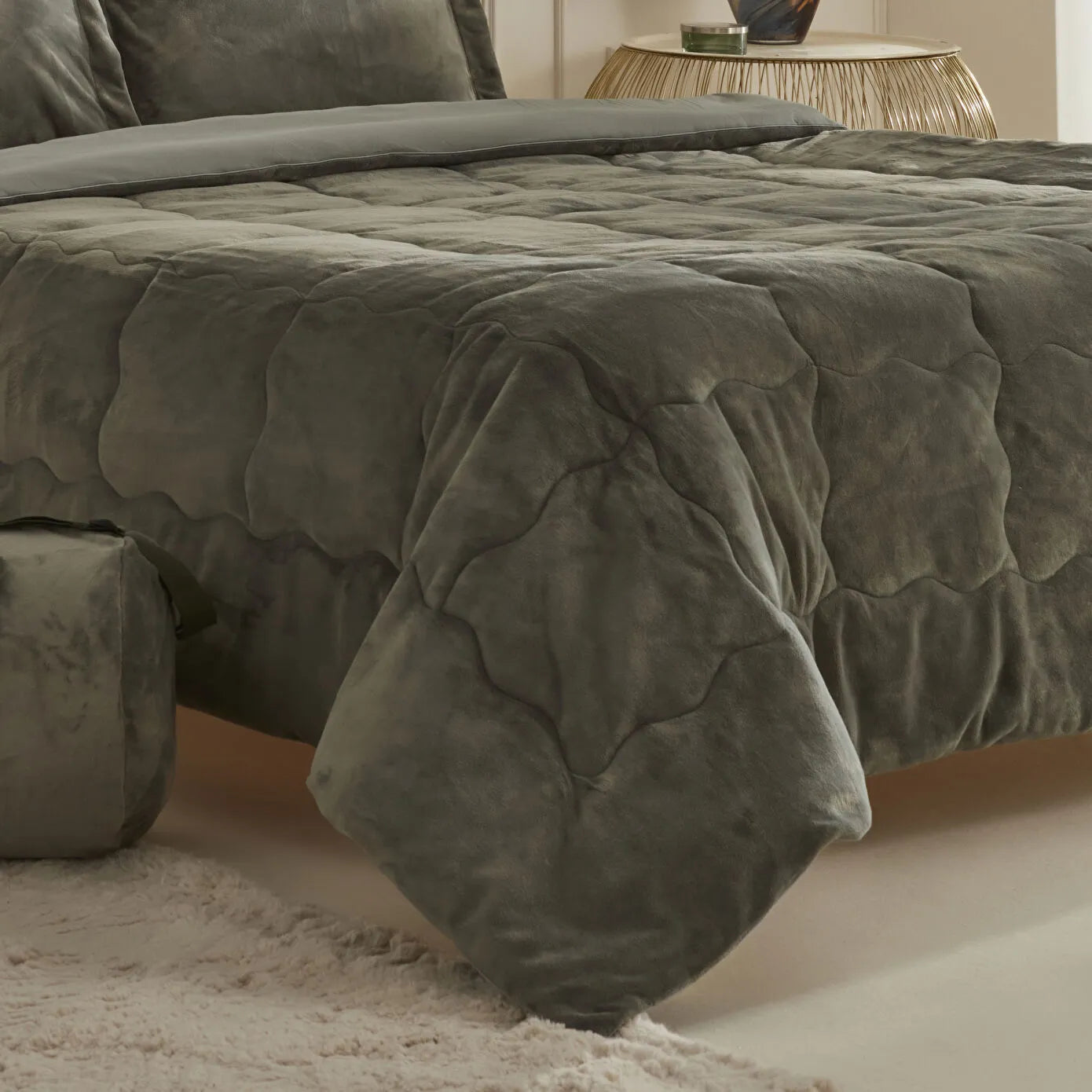 Flufy Double Soft Dream Comfort Set/Sleep Set Khaki