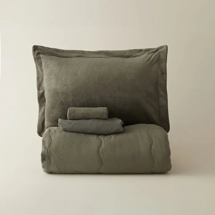 Flufy Double Soft Dream Comfort Set/Sleep Set Khaki