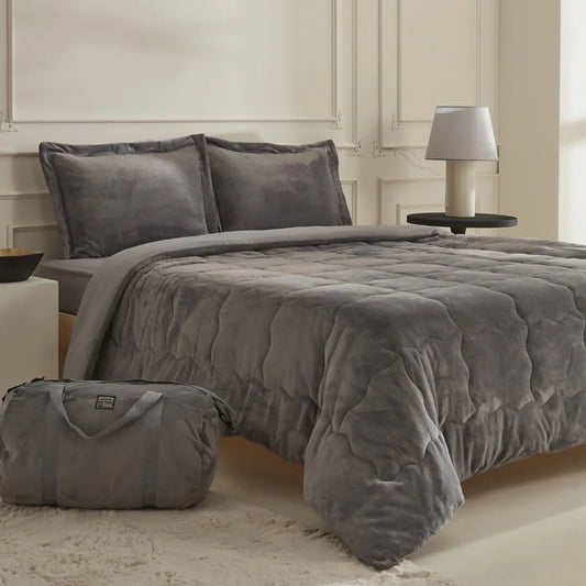 Flufy Single Soft Dream Comfort Set/Sleep Set Anthracite