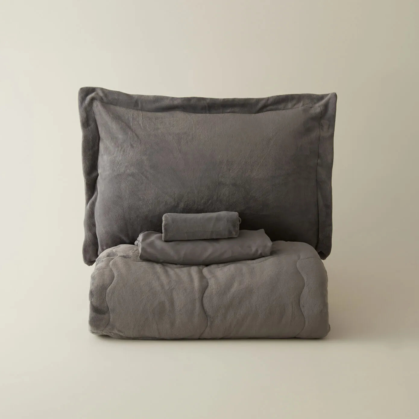 Flufy Single Soft Dream Comfort Set/Sleep Set Anthracite
