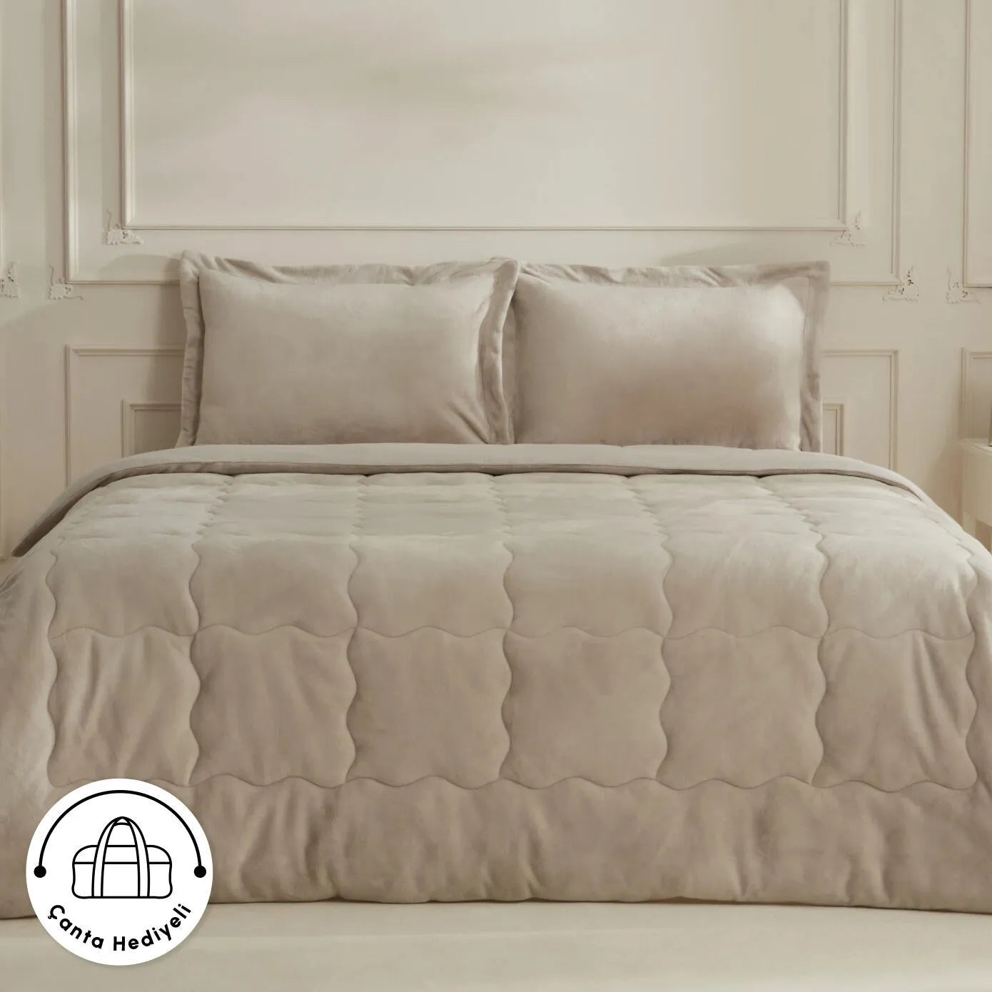 Flufy Single Soft Dream Comfort Set/Sleep Set Beige