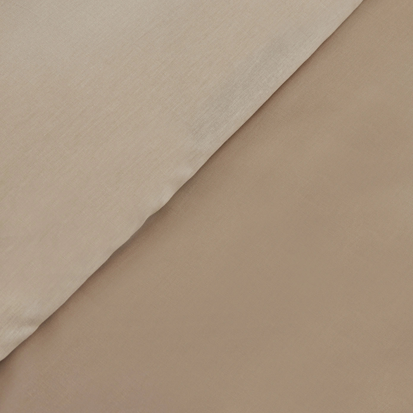 Basis 100% Cotton Double Duvet Cover Set Beige