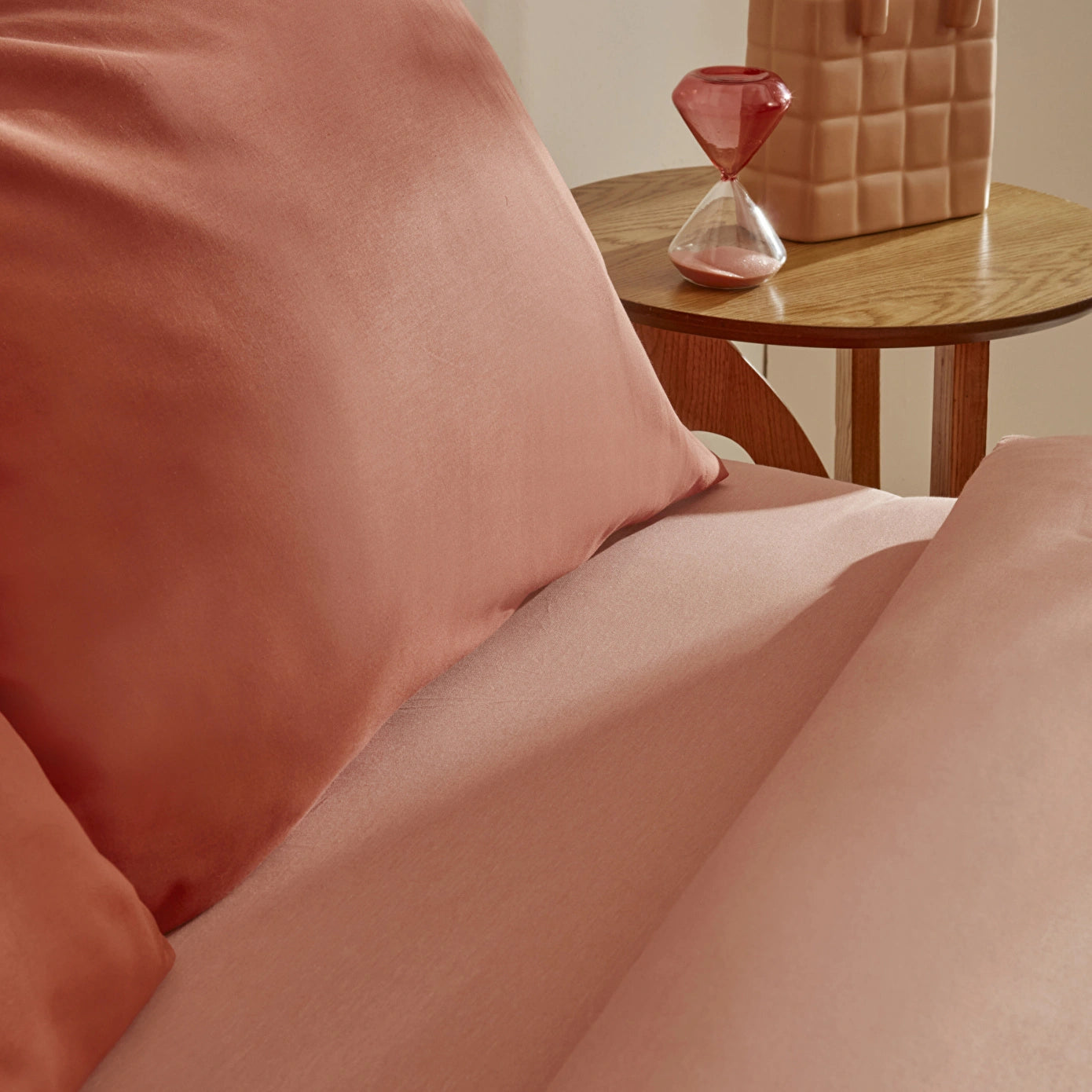 Basis 100% Cotton Double Duvet Cover Set Terracotta