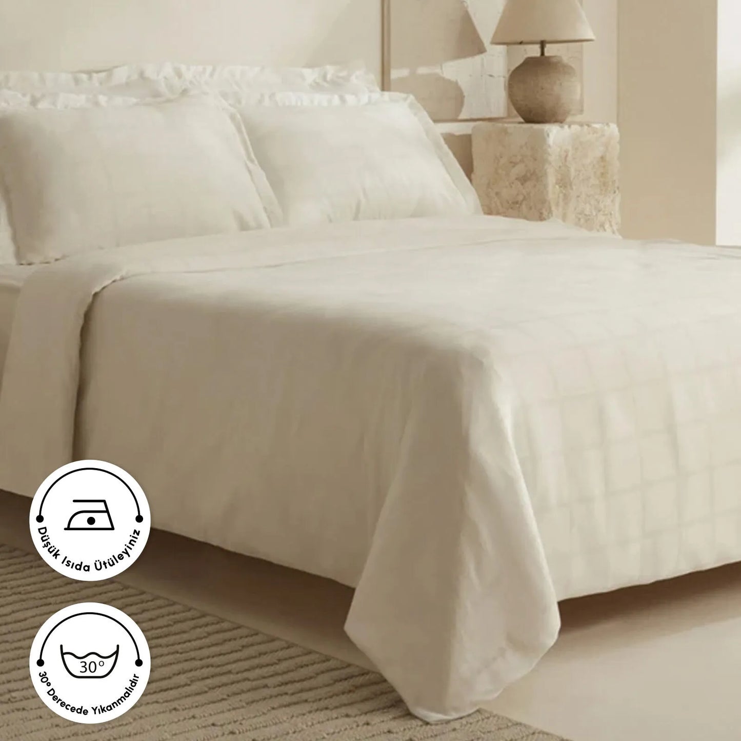 Royale Double Duvet Cover Set, White