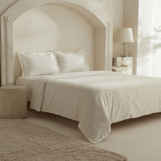 Venessa Double Duvet Cover Set White