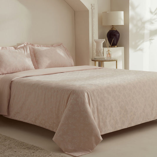 Viole Double Duvet Cover Set Powder