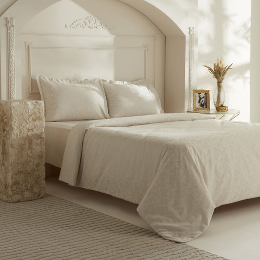 Venessa Double Duvet Cover Set Ecru