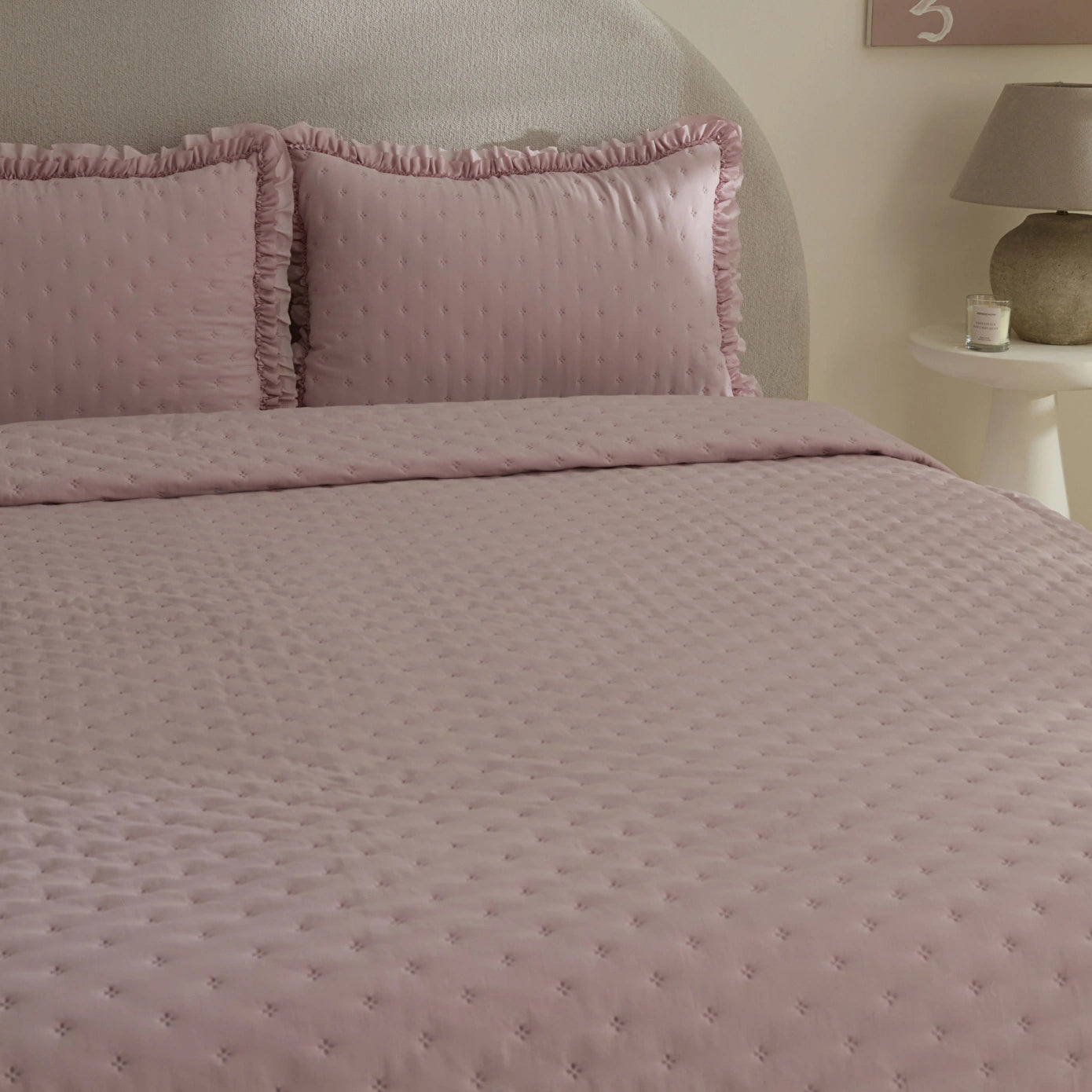 Viona Bedspread Set, Powder