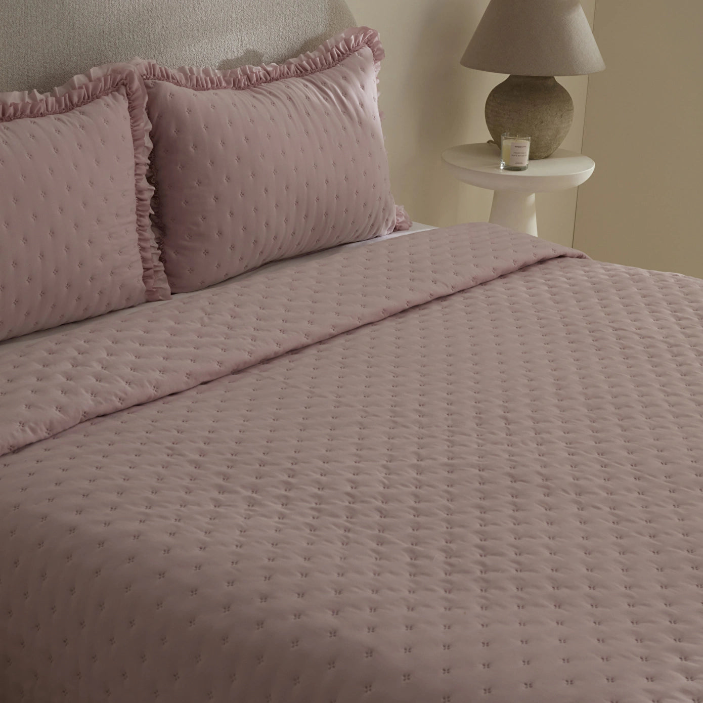 Viona Bedspread Set, Powder