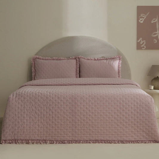 Viona Bedspread Set, Powder