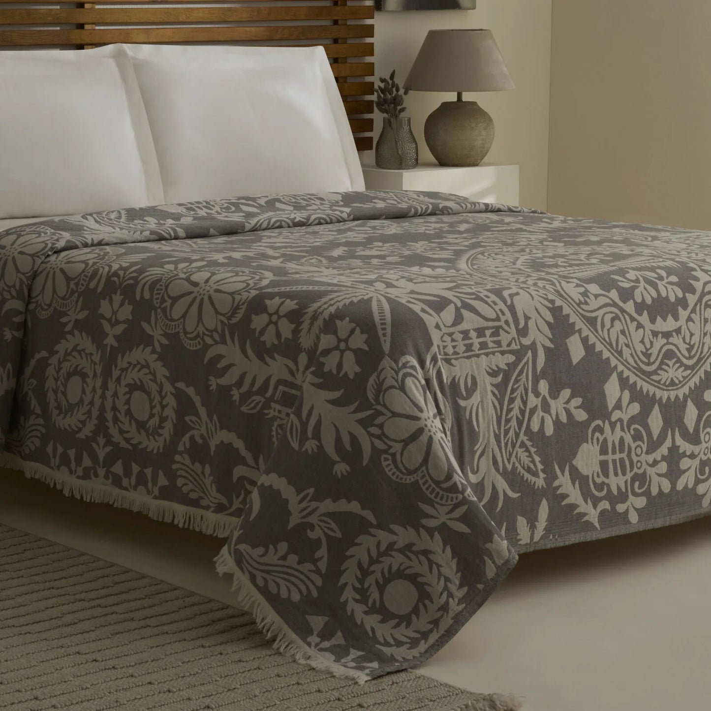 Avery Muslin Double Pique Grey