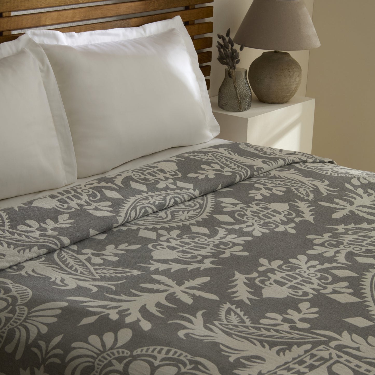 Avery Muslin Double Pique Grey