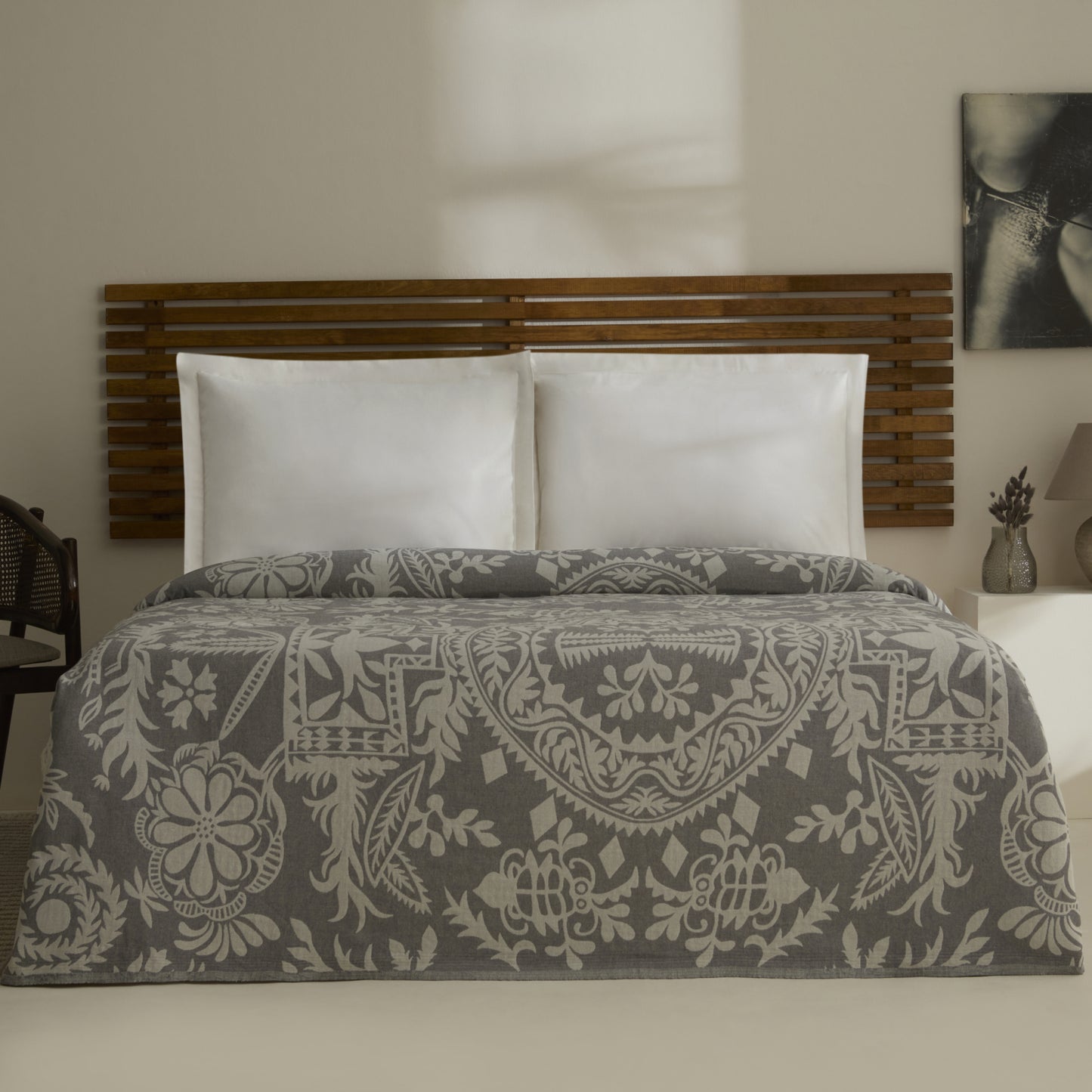 Avery Muslin Double Pique Grey