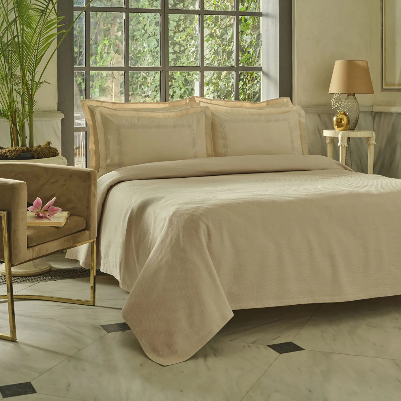 Shanse Nish Set Double Pique Set Beige
