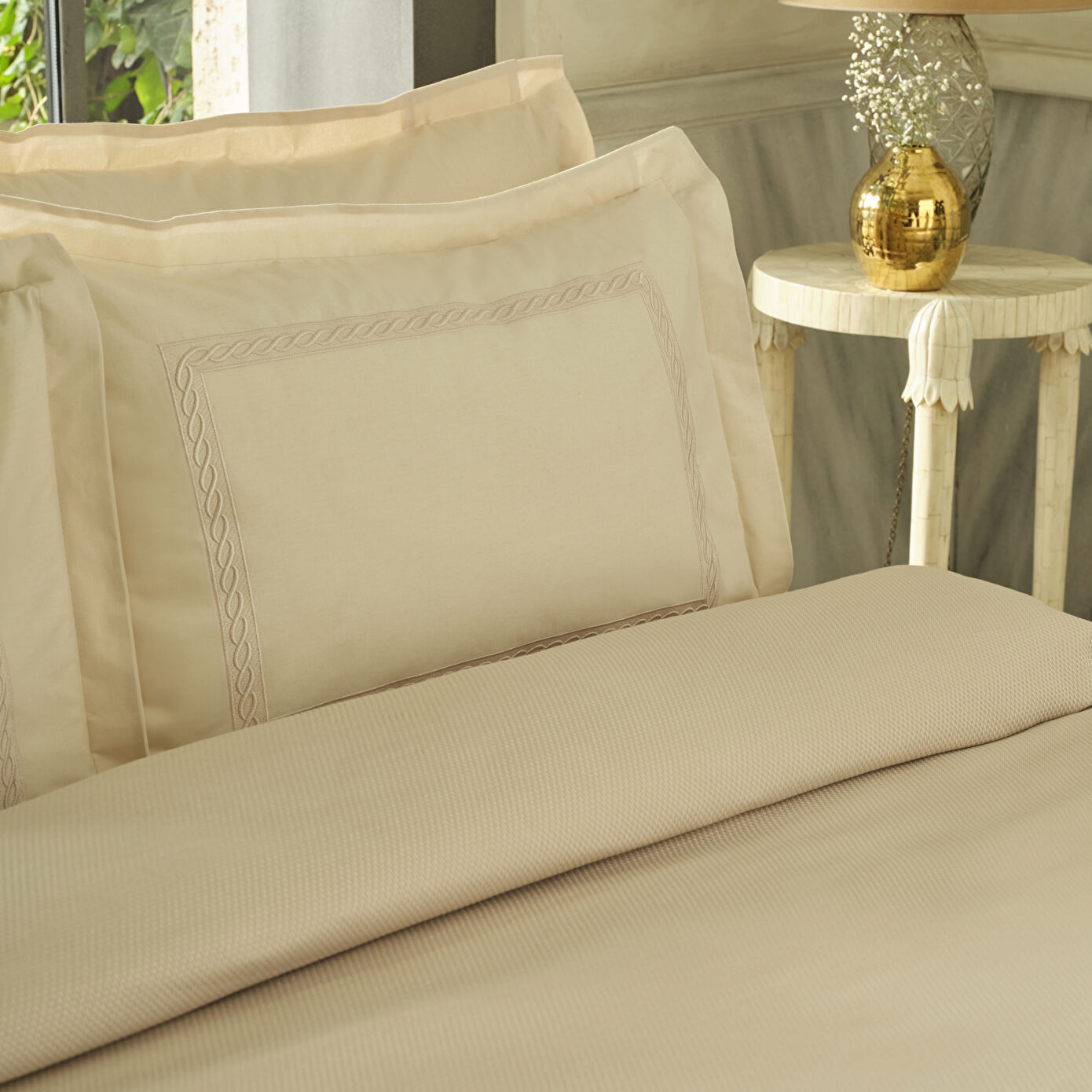Shanse Nish Set Double Pique Set Beige