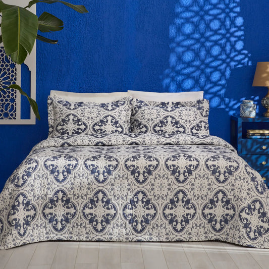 Bluva Double Bedspread Set, Blue