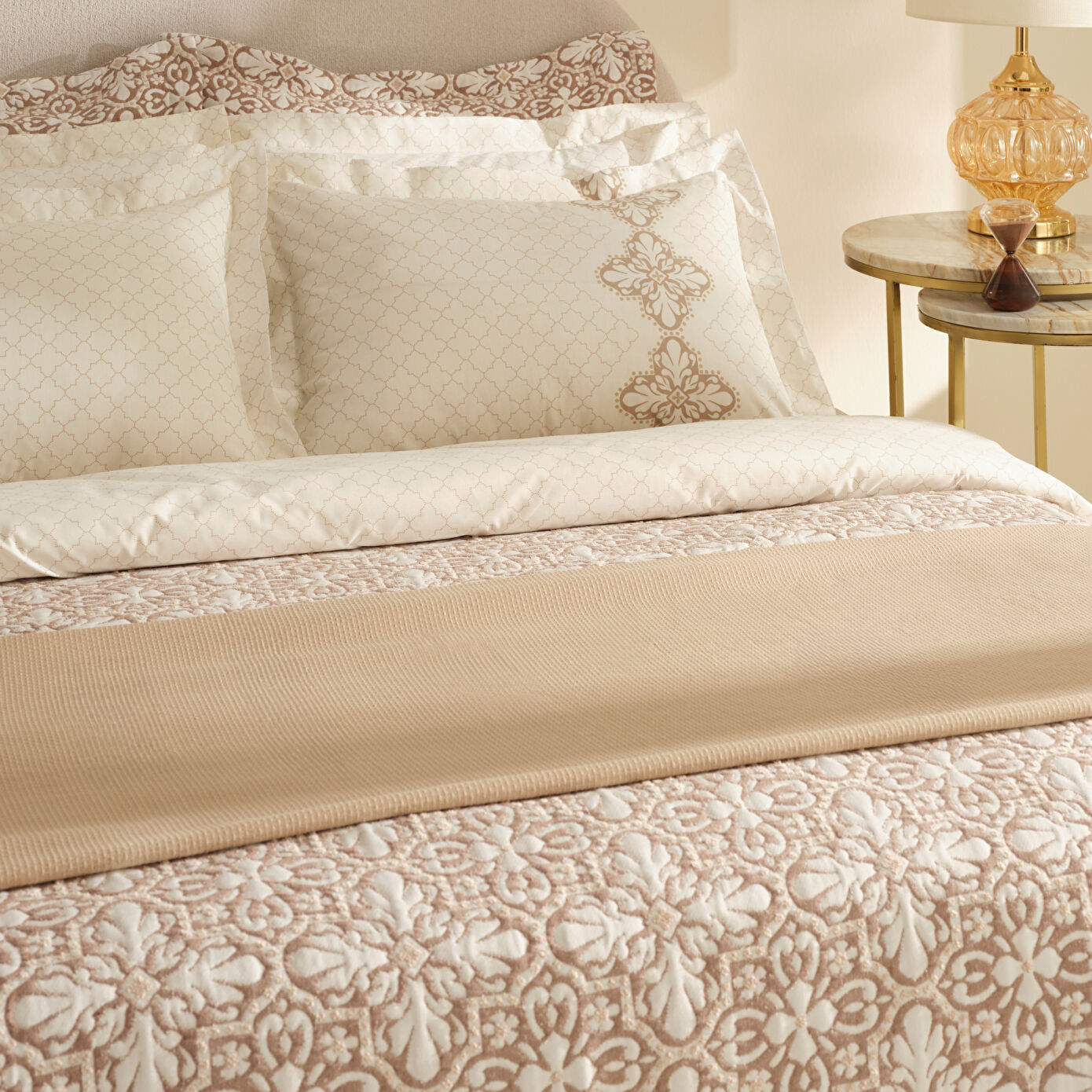 Luvina 8 Piece Double Set Beige