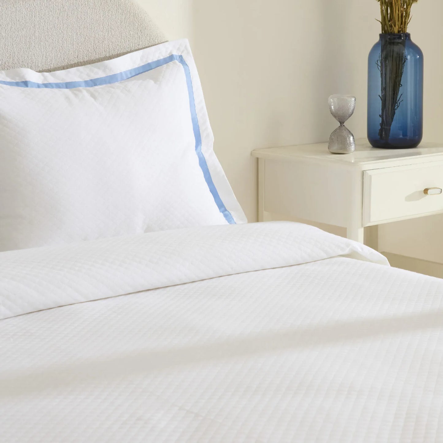 Doris 100% Cotton Double Bedspread Set Powder Blue