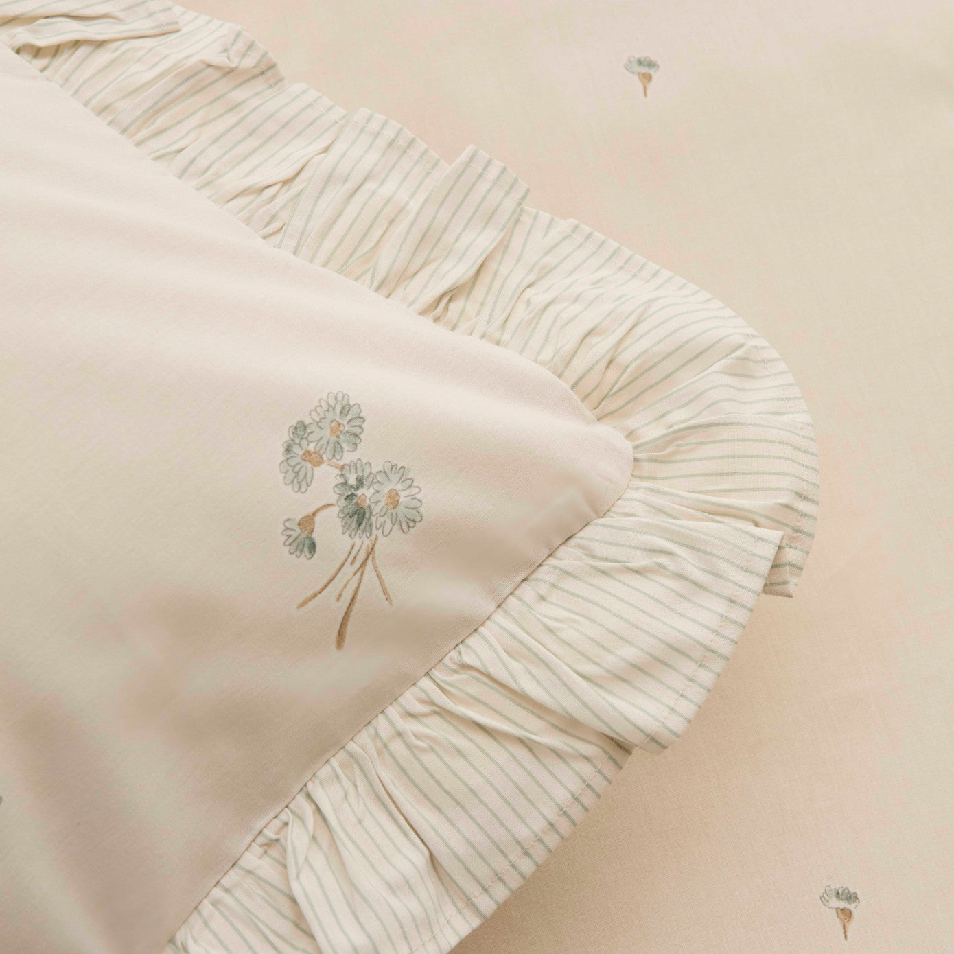 Levina 100% Cotton Double Duvet Cover Set Mint