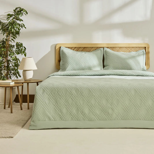 Elza Double Bedspread Set Sage