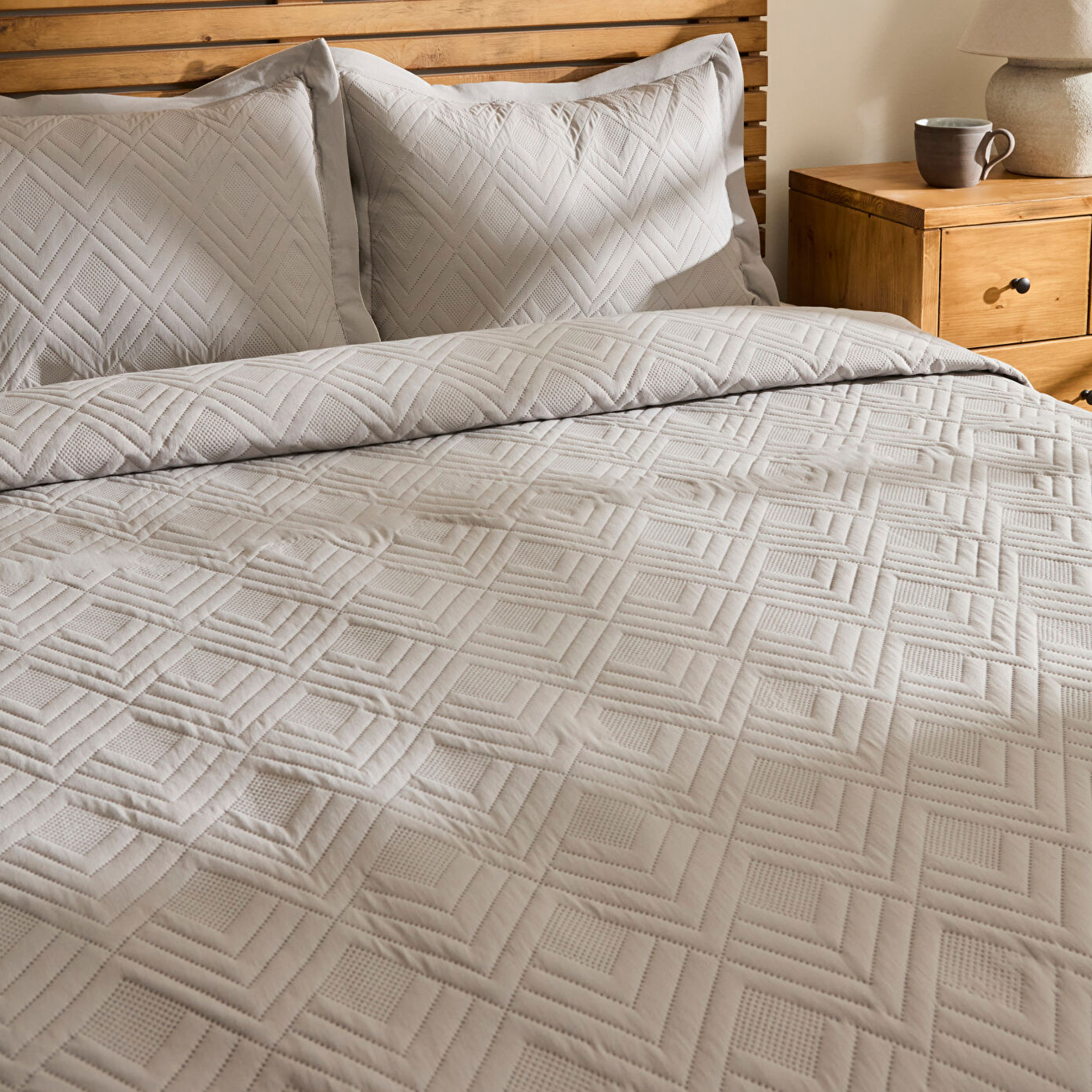 Elza Double Bedspread Set Grey