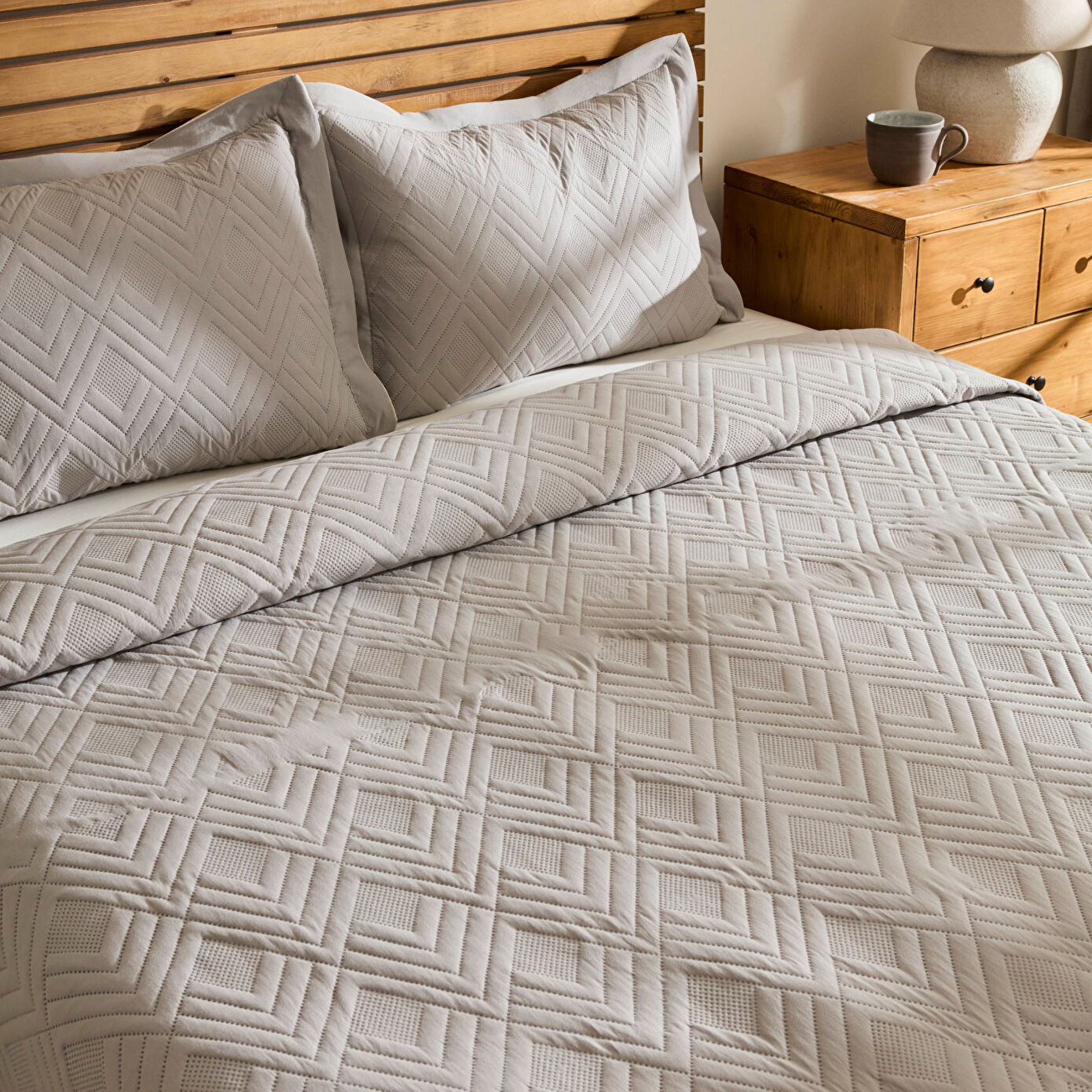 Elza Double Bedspread Set Grey