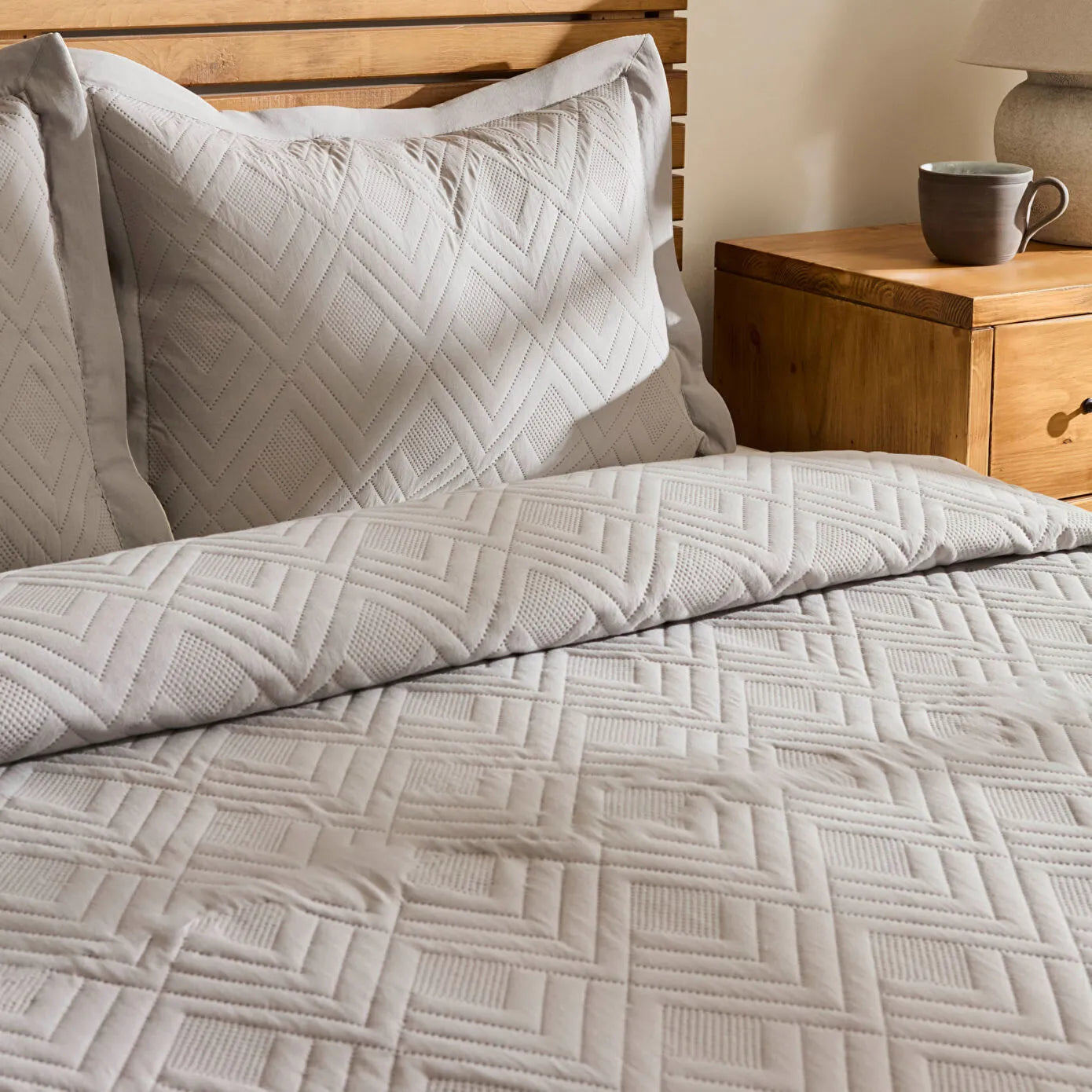 Elza Double Bedspread Set Grey