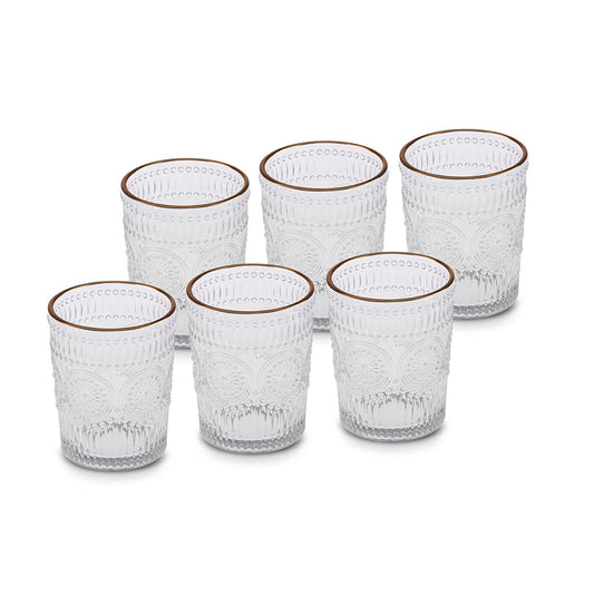 Sunflower Set of 6 Gold Beverage Glasses 332 ml