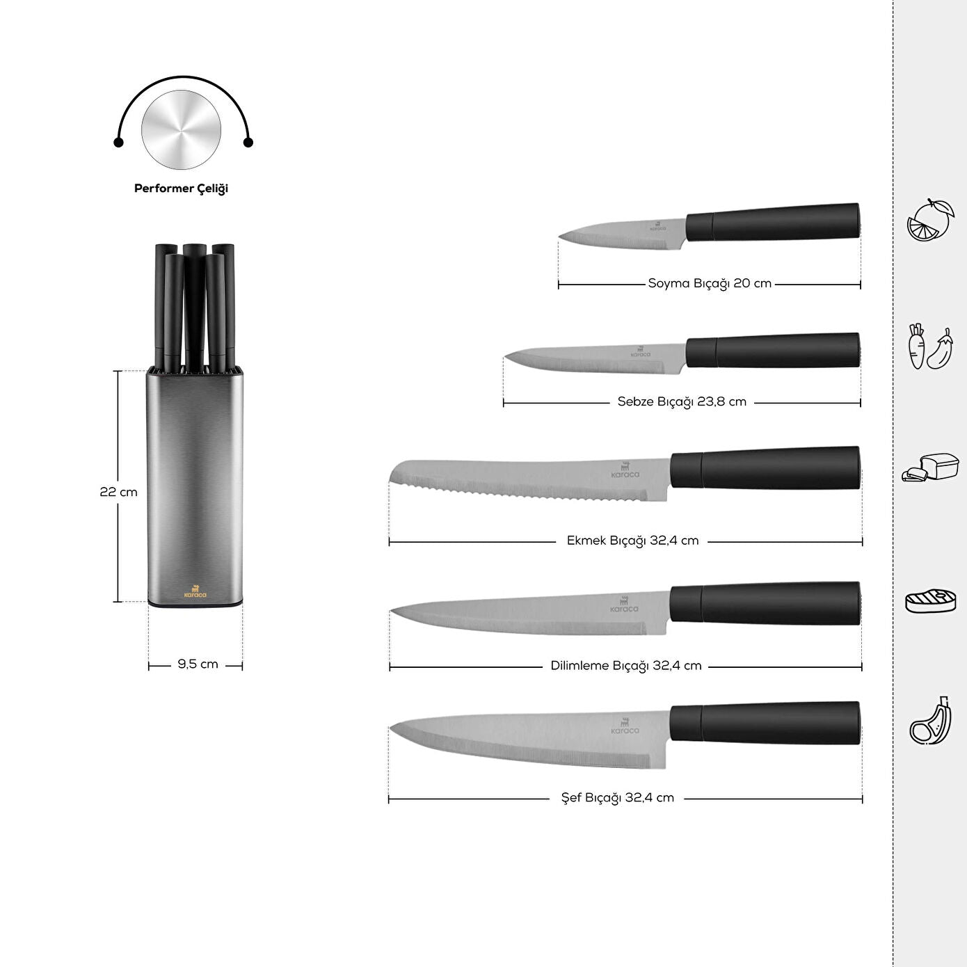 Grammy Inox 6 Piece Knife Set