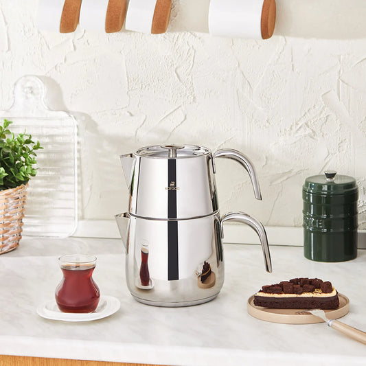 Karaca Curve Midi Teapot Set with Induction Base