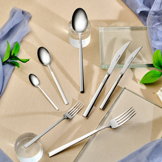 Elegance Nil Platinum 12 Person 84 Piece Cutlery Set