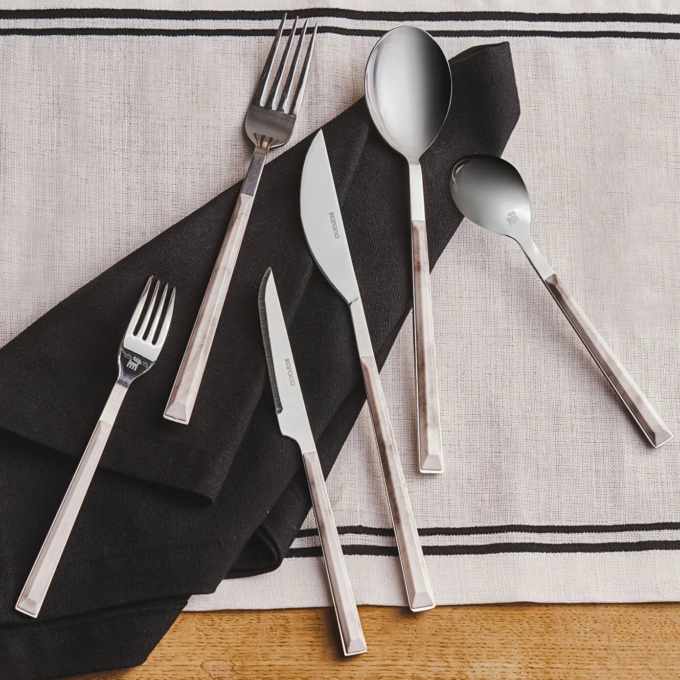 Karaca Leda White 36 Piece Cutlery Set for 6 People