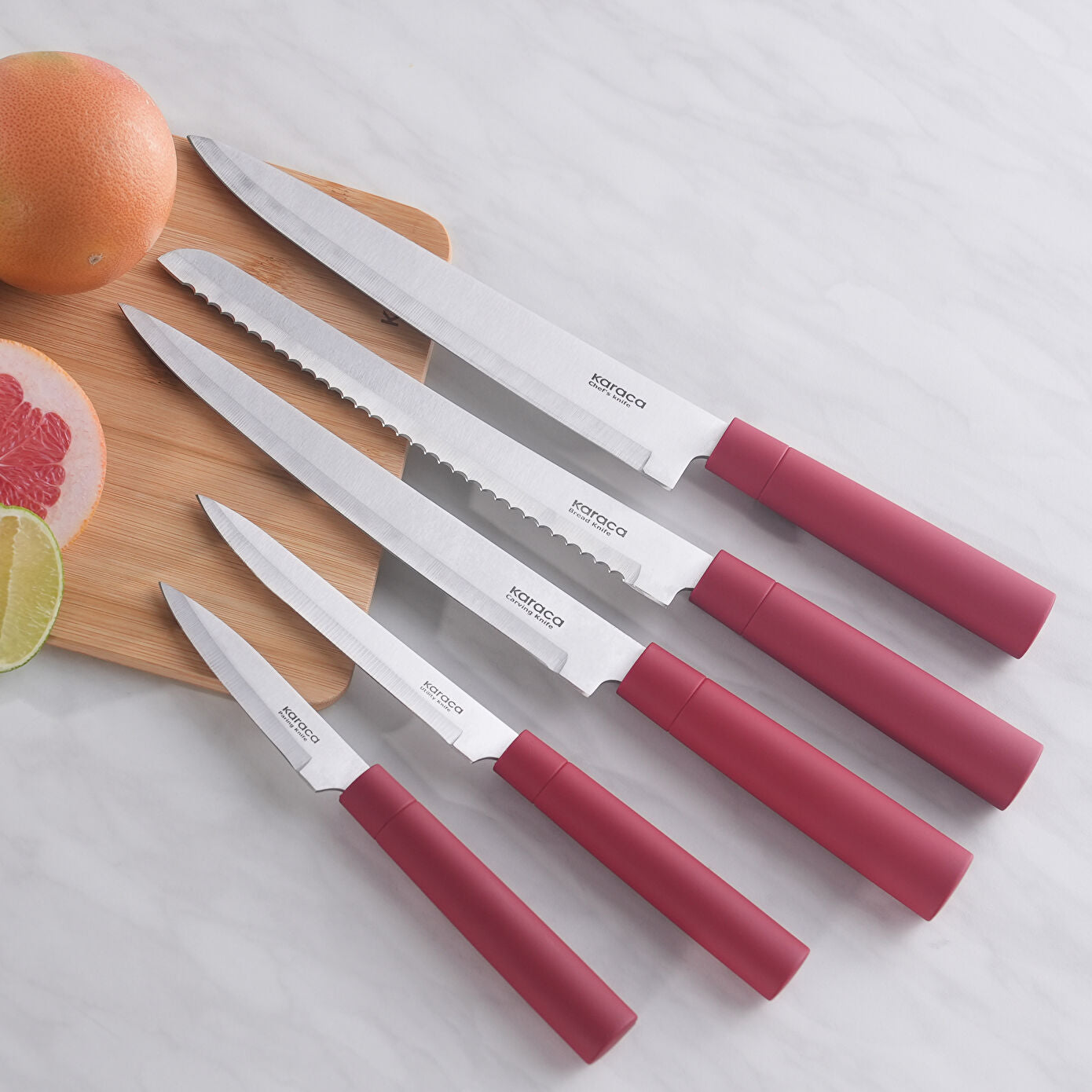 Karaca Viego 6 Piece Knife Set Red